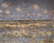 Claude Monet Rough Sea Sweden oil painting artist